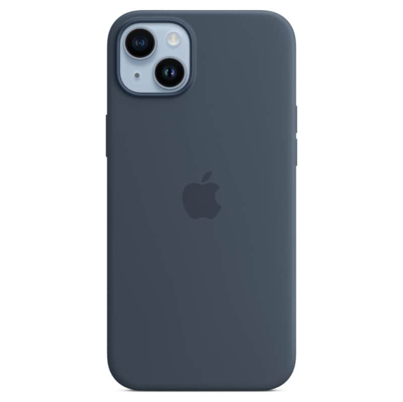 Силиконовый чехол MagSafe для iPhone 14 Plus Синий шторм
