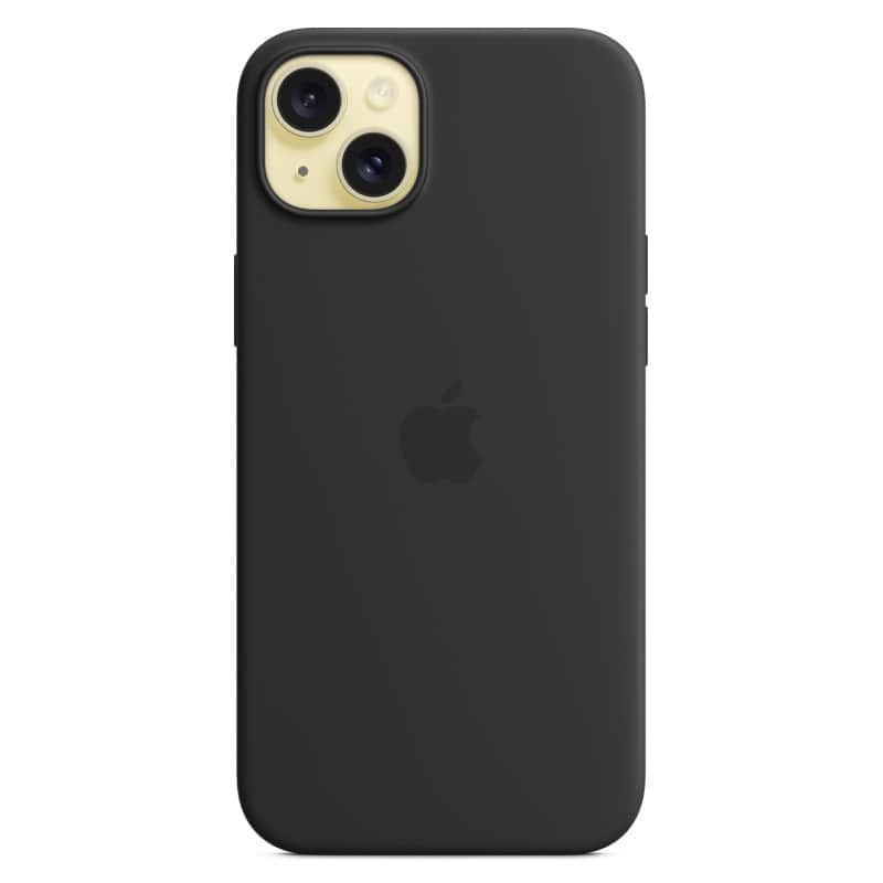 Силиконовый чехол MagSafe для iPhone 15 Plus Черный