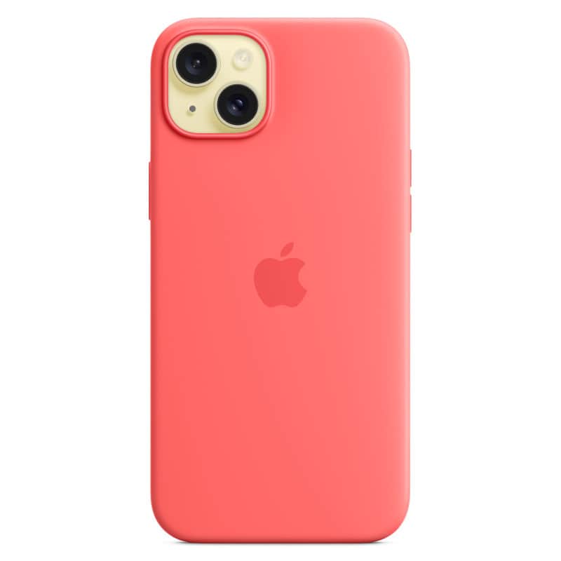 Силиконовый чехол MagSafe для iPhone 15 Plus Гуава