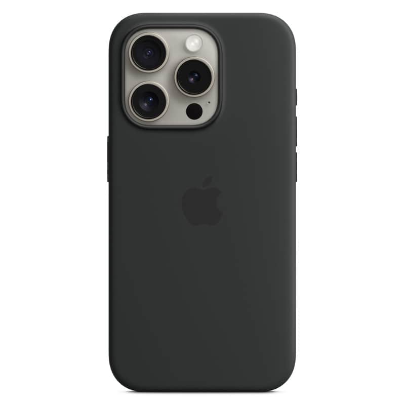 Силиконовый чехол MagSafe для iPhone 15 Pro Черный