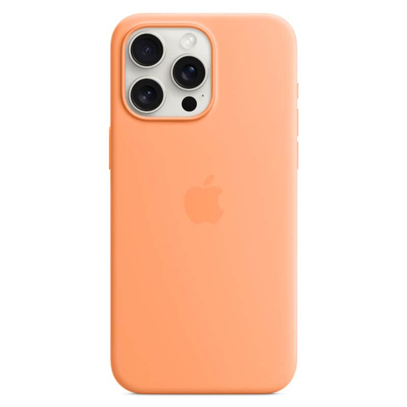 Силиконовый чехол MagSafe для iPhone 15 Pro Max Оранжевый сорбет