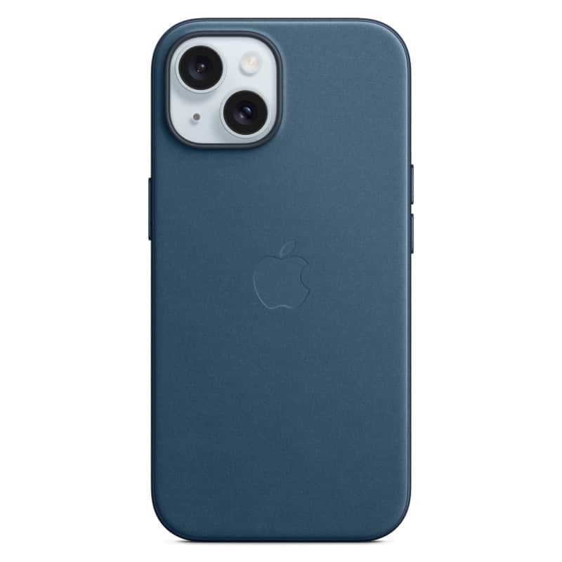 Чехол FineWoven MagSafe для iPhone 15 Тихоокеанский синий
