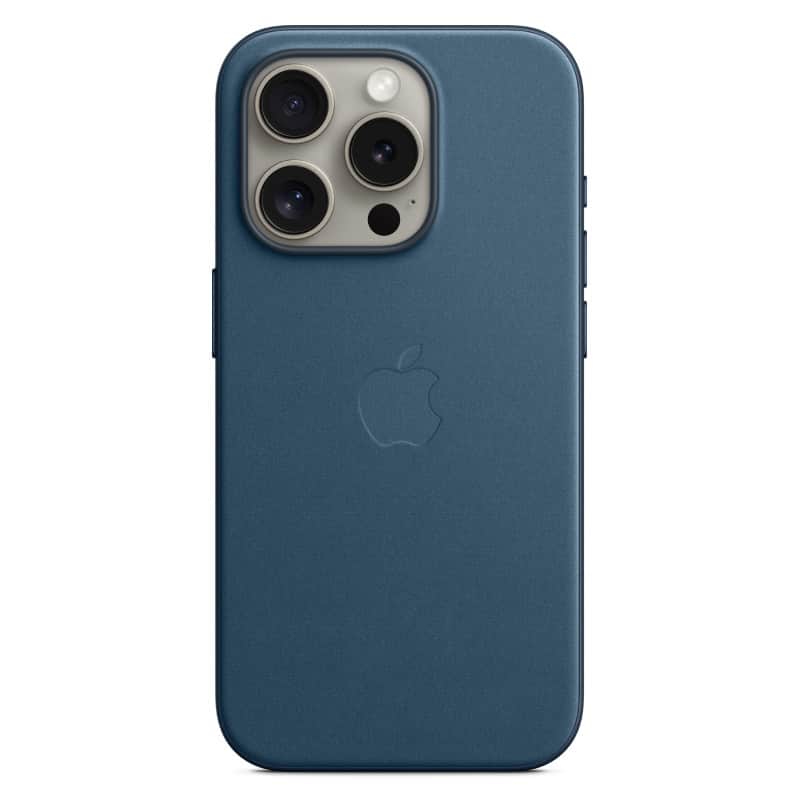 Чехол FineWoven MagSafe для iPhone 15 Pro Тихоокеанский синий