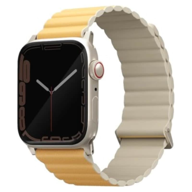 Силиконовый ремешок Uniq Revix Premium для Apple Watch 40-42 мм Желтый/Слоновая кость