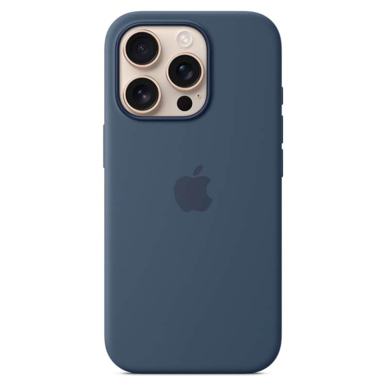 Силиконовый чехол MagSafe для iPhone 16 Pro Деним