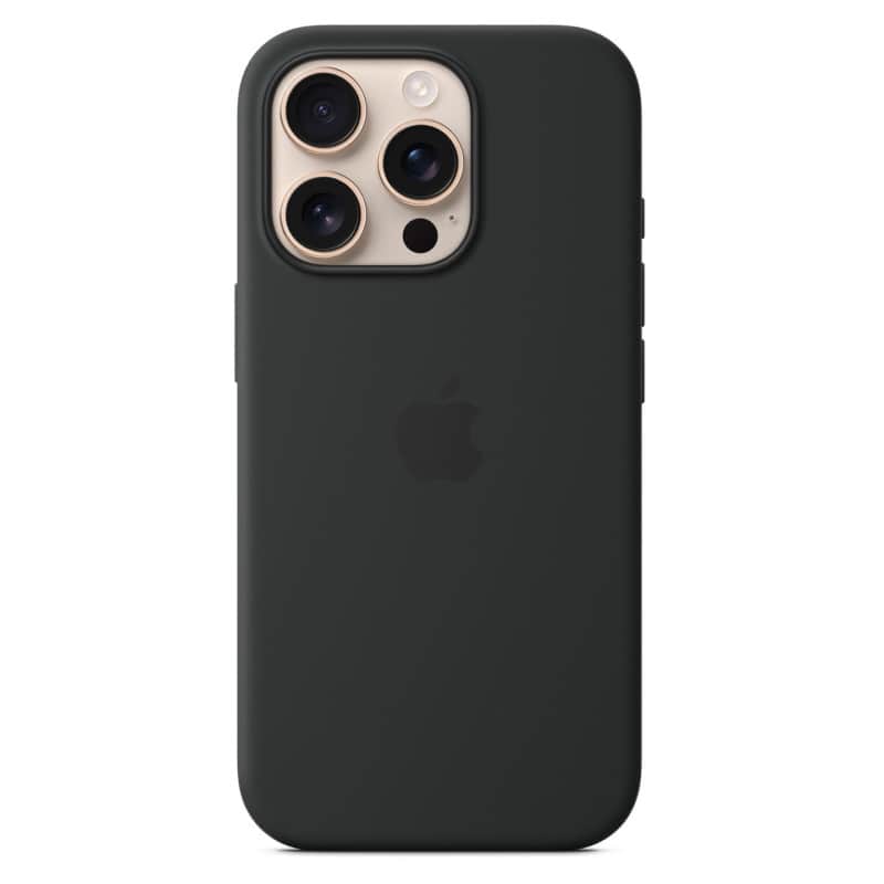 Силиконовый чехол MagSafe для iPhone 16 Pro Черный