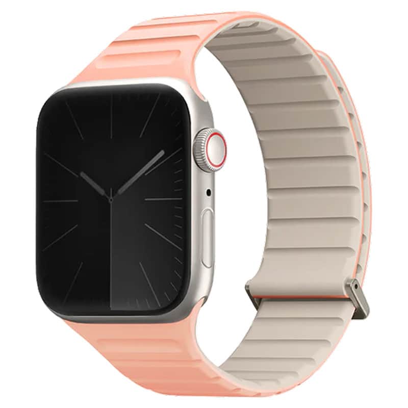 Силиконовый ремешок Uniq Revix Evo для Apple Watch 40-42 мм Розовый/Слоновая кость