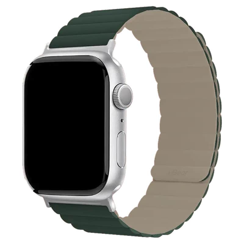 Силиконовый ремешок uBear Mode Strap для Apple Watch 40-42 мм Зеленый/Серый