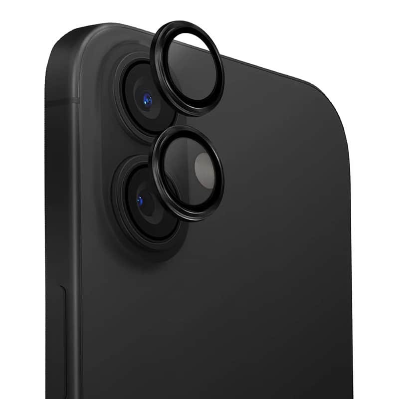Защитное стекло объектива камеры Uniq Optix для iPhone 16/16 Plus Черный