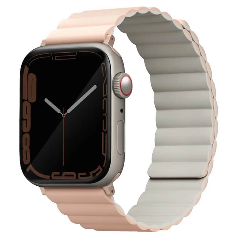 Силиконовый ремешок Uniq Revix для Apple Watch 40-42 мм Розовый/Бежевый