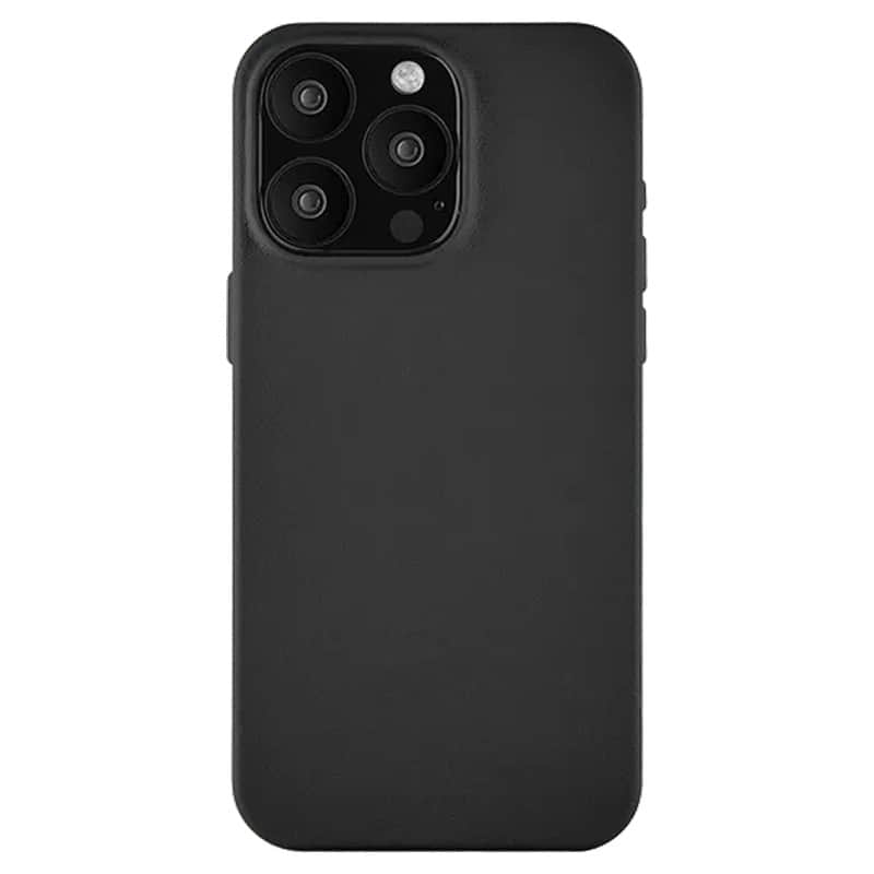 Чехол uBear Capital Leather Case MagSafe для iPhone 15 Pro Max Черный
