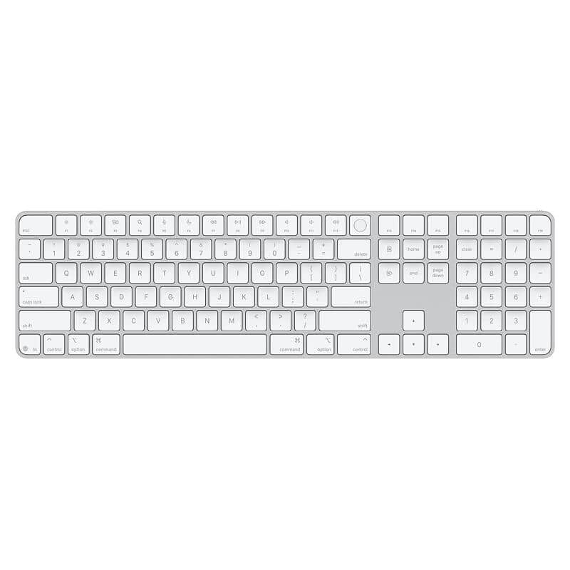 Клавиатура Apple Magic Keyboard USB-C с Touch ID и цифровой панелью Серебристый/Белый