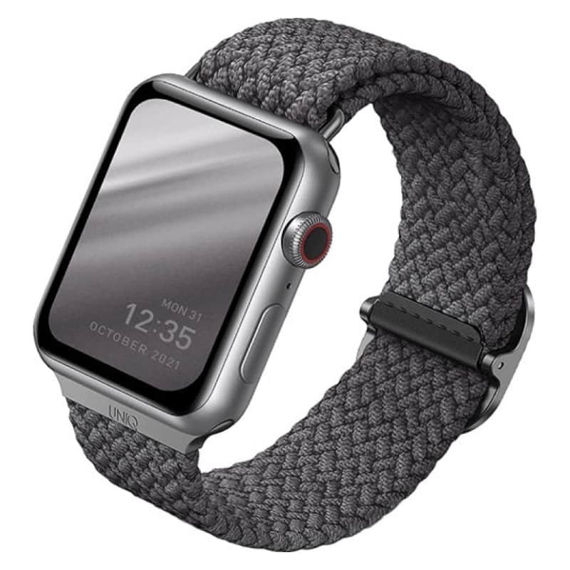 Плетеный ремешок Uniq Aspen для Apple Watch 44-49 мм Серый