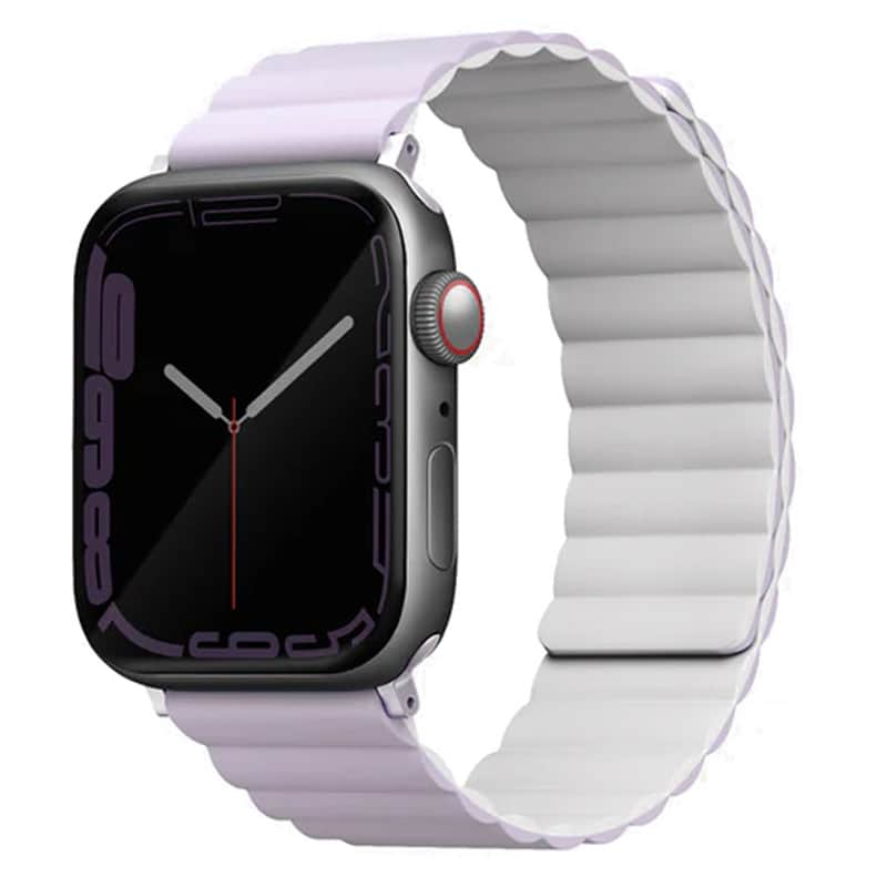 Силиконовый ремешок Uniq Revix для Apple Watch 40-42 мм Сиреневый/Белый