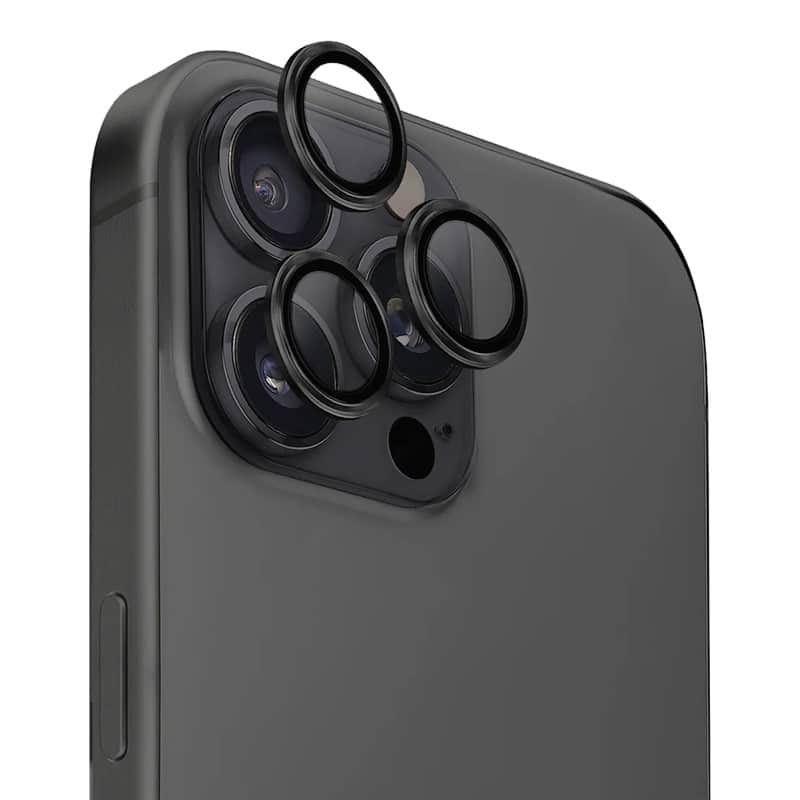 Защитное стекло объектива камеры Uniq Optix для iPhone 16 Pro/Pro Max Серый хром
