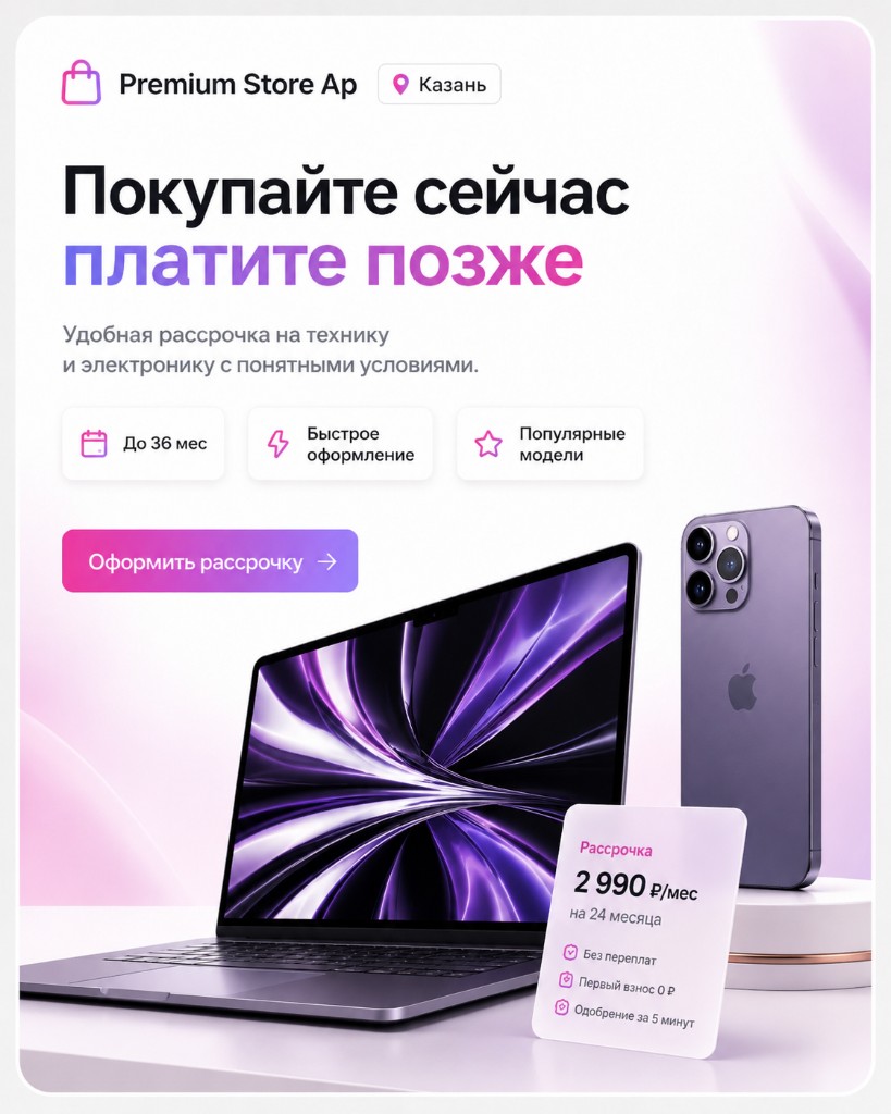Покупайте сейчас — платите позже